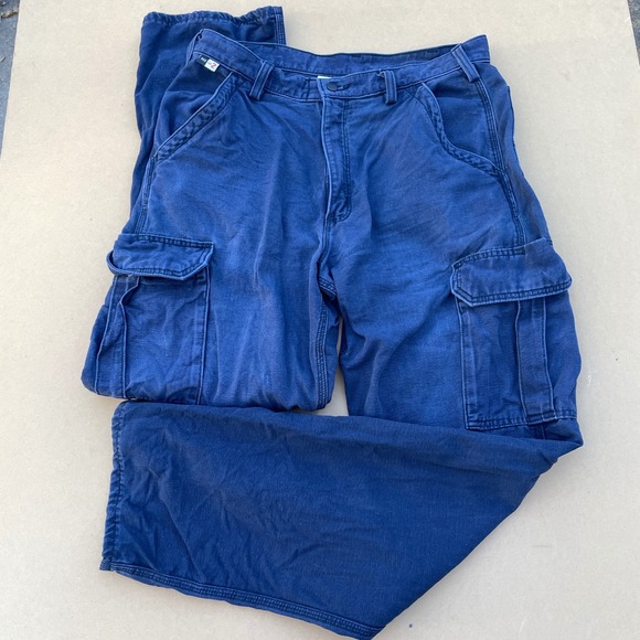 Carhartt Other - Carhartt Cargo Pants Mens 35x34 Blue Workwear FR Flame Resistant FRB240 DNY